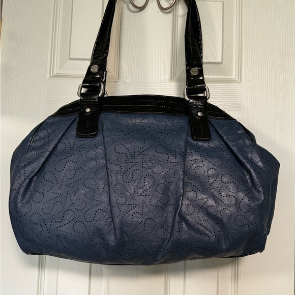 Simply Vera Vera Wang Cadet Blue Logo Shopper Purse Shoulder Bag New with Tag - Picture 2 of 4